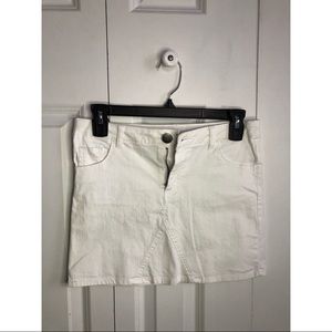 White Denim Skirt